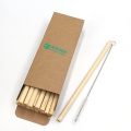 Best selling reusable 100 biodegradable bamboo straw with clean brush